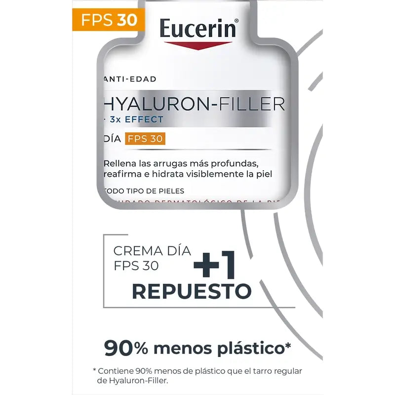 Eucerin Anti-Envelhecimento Pack Hyaluron Filler Dia Fps30, 50Ml + Recarga, 50Ml