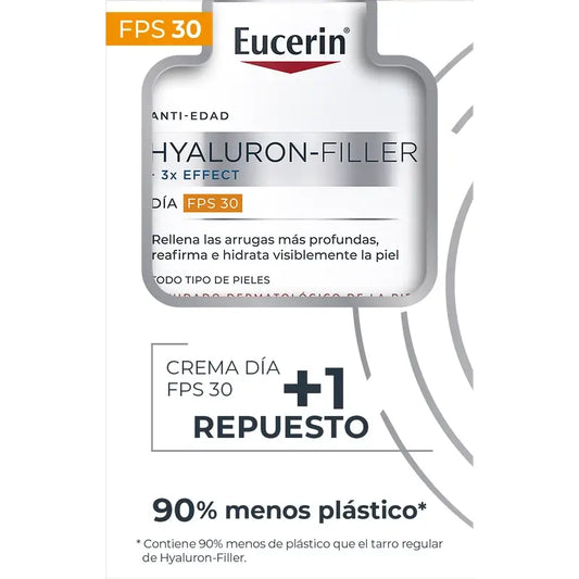 Eucerin Anti-Envelhecimento Pack Hyaluron Filler Dia Fps30, 50Ml + Recarga, 50Ml