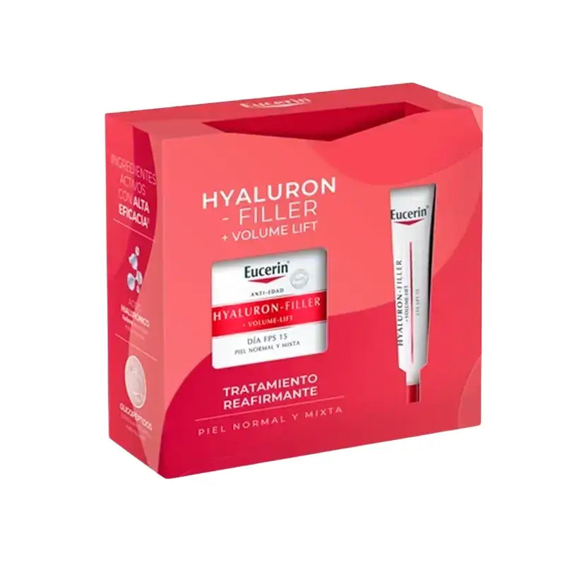 Eucerin Pack Hyluron-Filler Volume Creme de Dia Pele Normal a Mista SPF15 + Contorno de Olhos 15ml