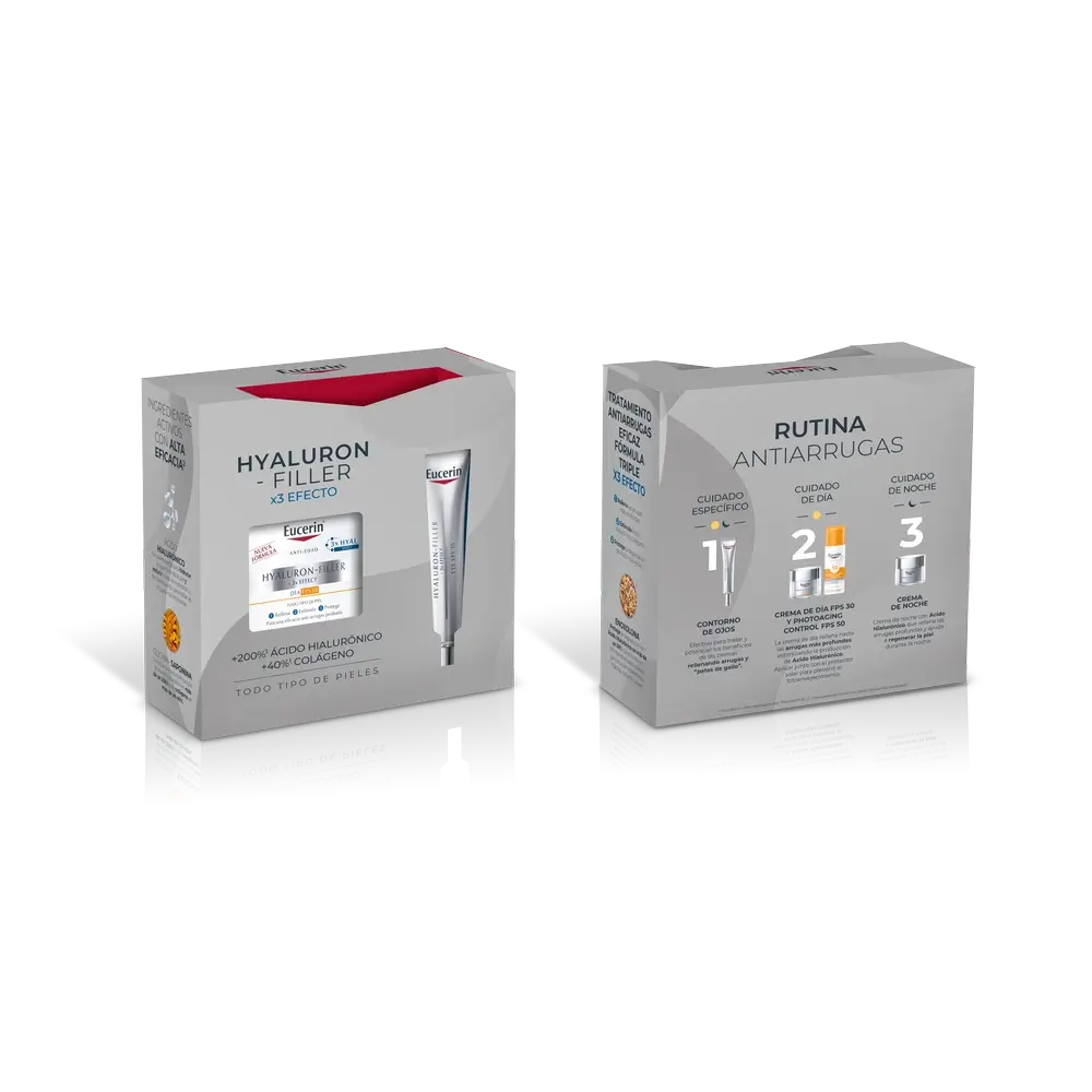 Eucerin Pack Hyluron-Filler Creme de Dia SPF30 + Contorno de Olhos 15ml