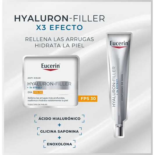Eucerin Pack Hyluron-Filler Creme de Dia SPF30 + Contorno de Olhos 15ml