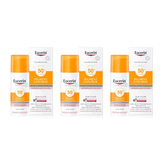 Eucerin Pigment Control Spf50+ Fluido Solar, 3X50 Ml