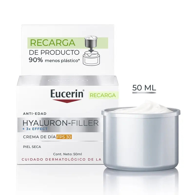 Eucerin Recarga Creme de Dia Spf30 Hyaluron Filler, 50 ml