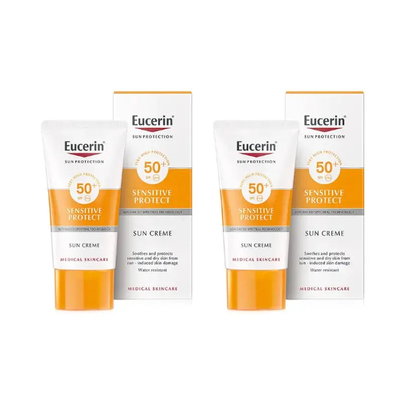 Eucerin Sensitive Protect Creme Solar SPF50+, 2x50 ml