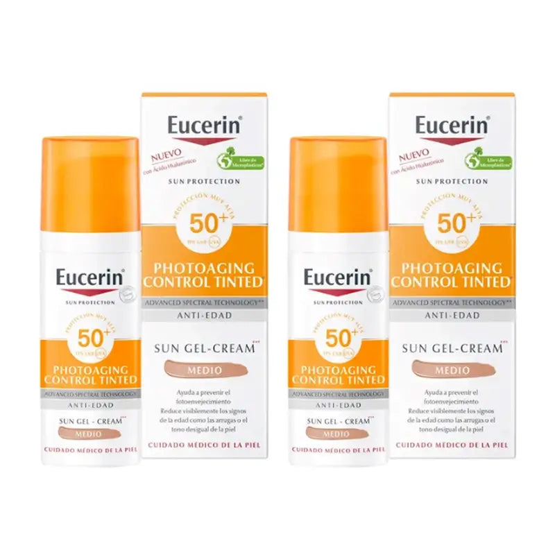 Eucerin Solar Photoaging Control Tinted SPF50+, 2x50 ml