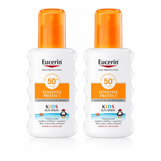 Eucerin Solar Sensitive Protect Kids Kids Sun Spray Spf50+ 200 Ml, embalagem de 2