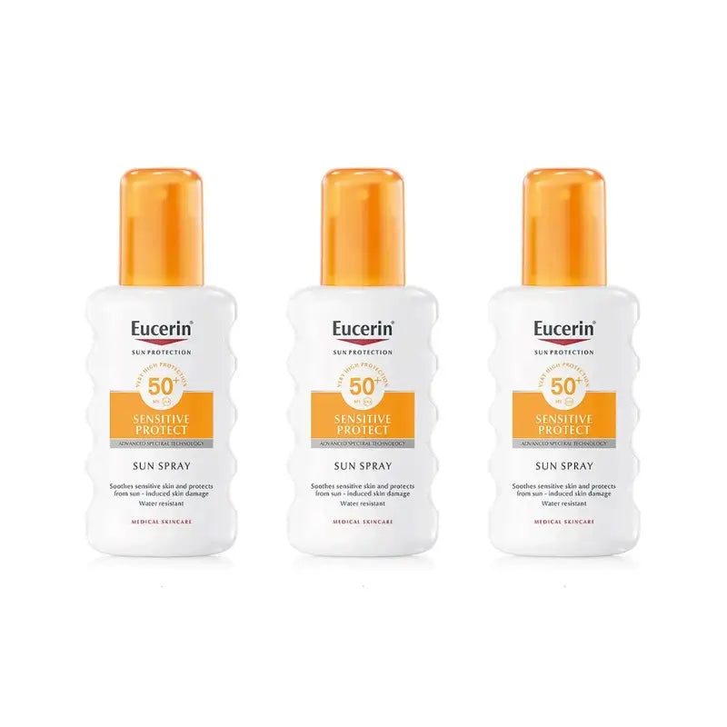 Eucerin Solar Sensitive Protect Spray Solar Spf50, 3X200 Ml