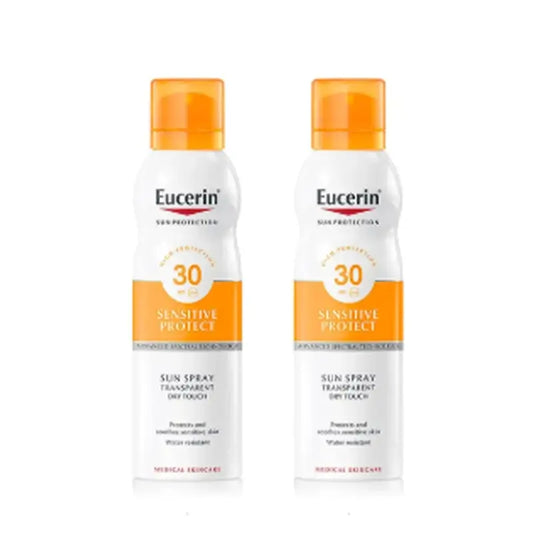 Eucerin Dry Touch Spray Solar Transparente SPF30, 2x200 ml