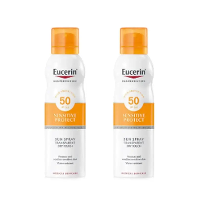 Eucerin Eucerin Dry Touch Spray Solar Transparente SPF50+, 2x200 ml