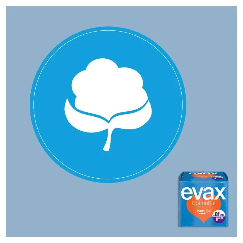 Evax Cottonlike Super Pads com Asas 12 Unidades