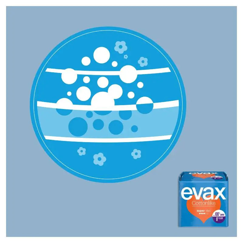 Evax Cottonlike Super Pads com Asas 12 Unidades