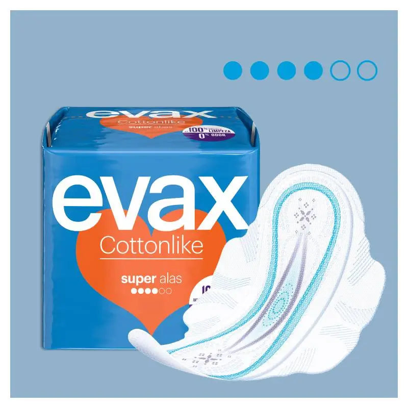 Evax Cottonlike Super Pads com Asas 12 Unidades