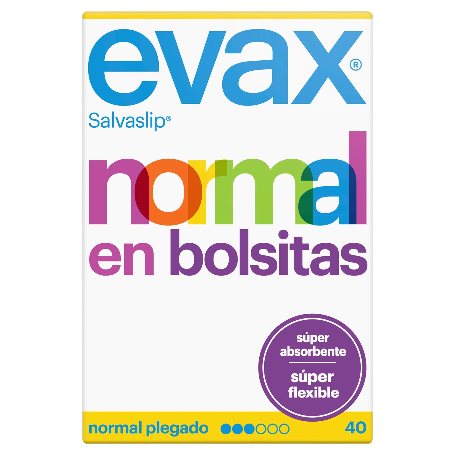 Evax Salvaslip Normal Super Absorvente Protegeslips, 40 unidades