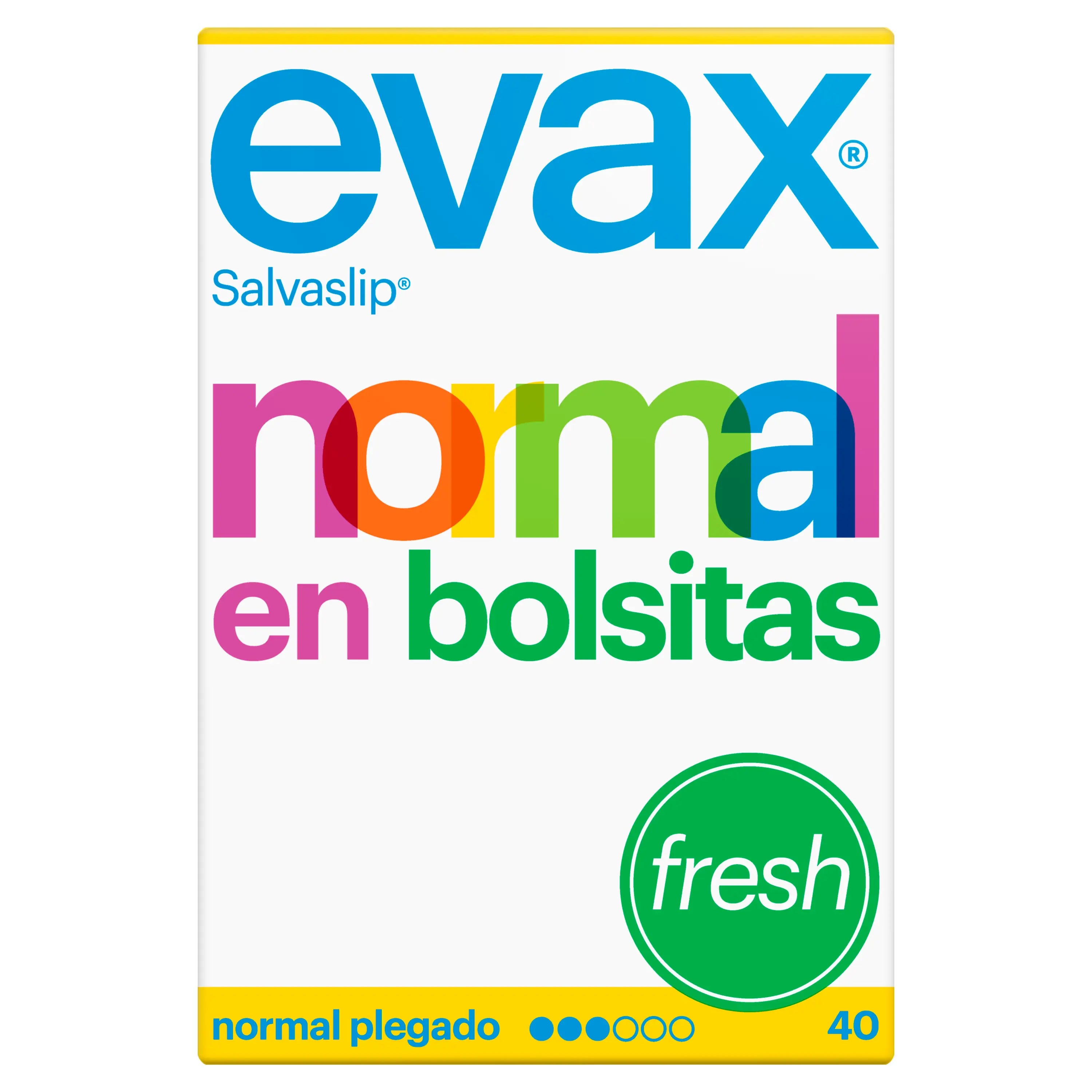 Evax Salvaslip Normal Panty Liner Protegeslips Fresh, 40 unidades