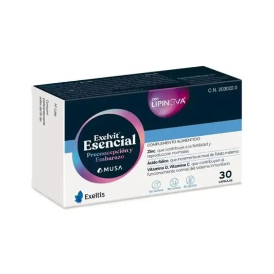 Exelvit Esencial Pré-Concepção e Gravidez, 30 Cápsulas