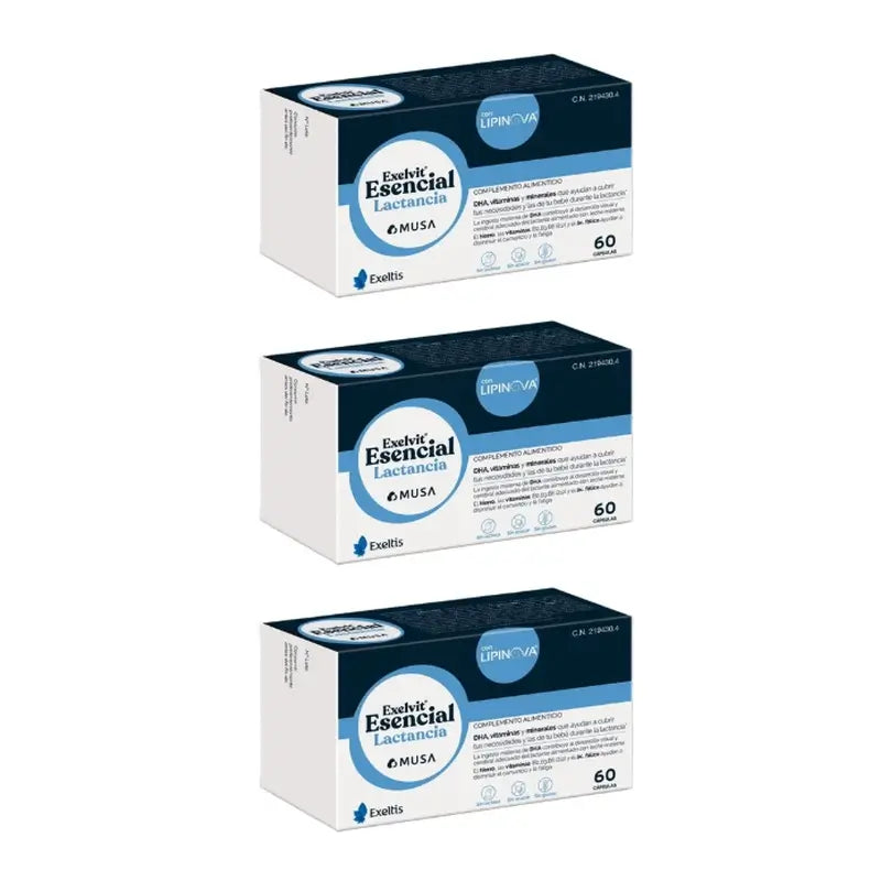 Exelvit Lactation Essential, 3x60 cápsulas