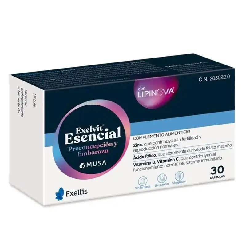 Exelvit Essential Preconception and Pregnancy, 6x30 cápsulas
