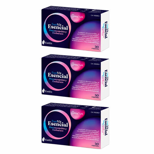 Exelvit Triplo Essential Pré-conceção e Gravidez, 3 x 30 cápsulas