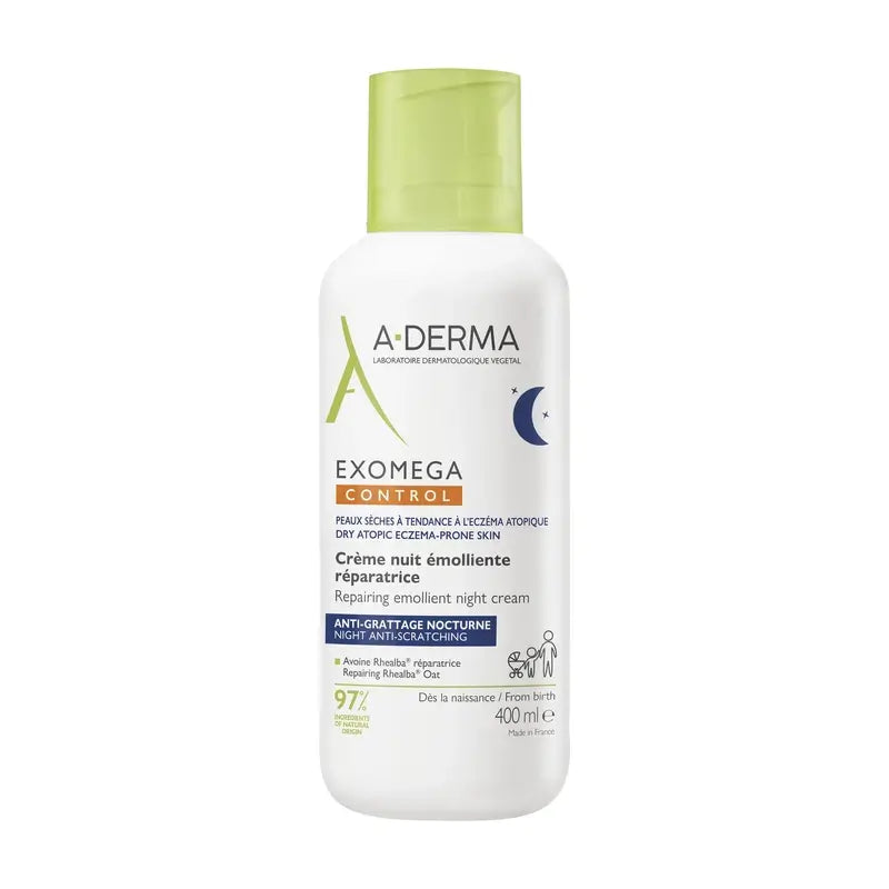 Aderma Exomega Emollient Creme de Noite Reparador, 400 Ml