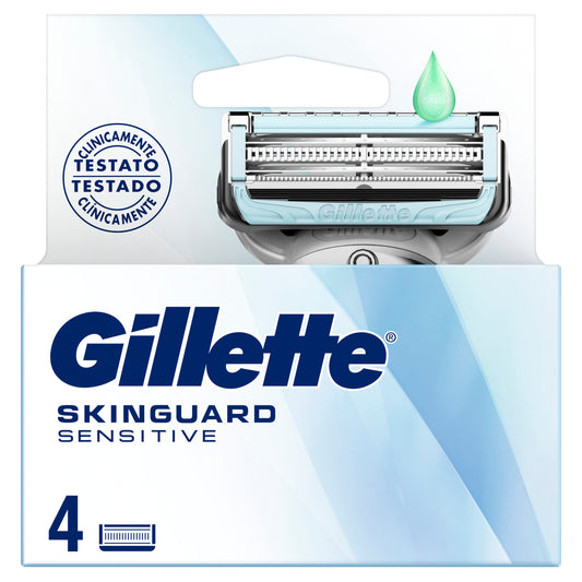 Gillette Skinguard Sensitive Fusion Handle Refil Compatível, 4 pcs.