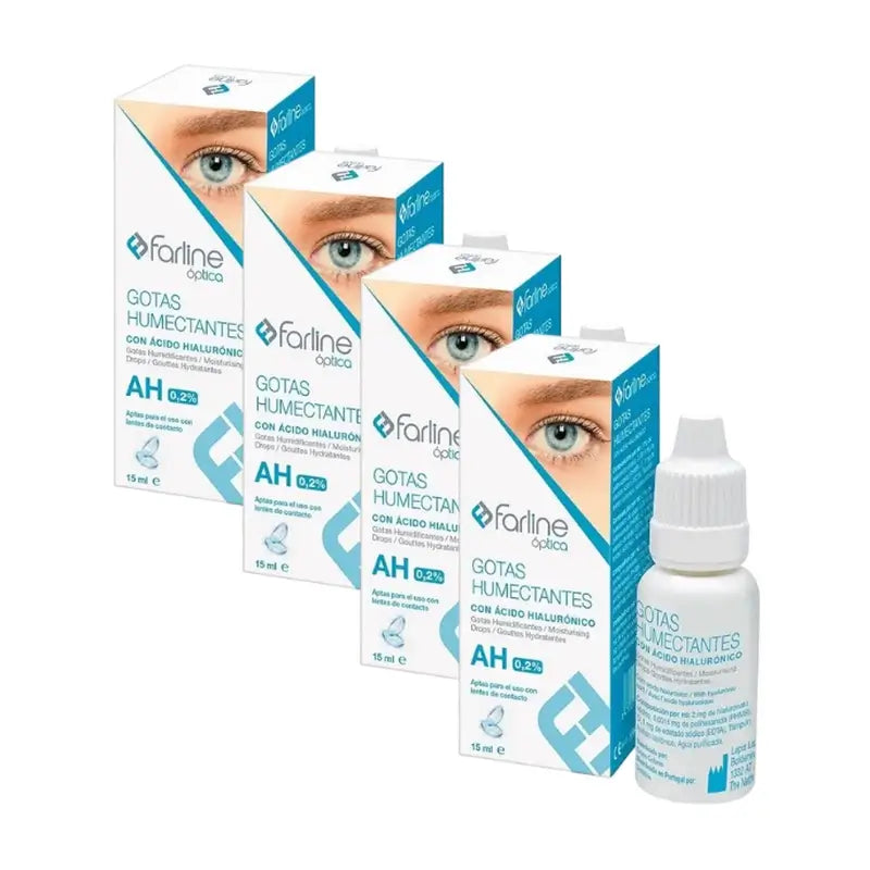 Farline Farline Gotas Hidratantes Ácido Hialurónico 0,2%, 4X15 Ml