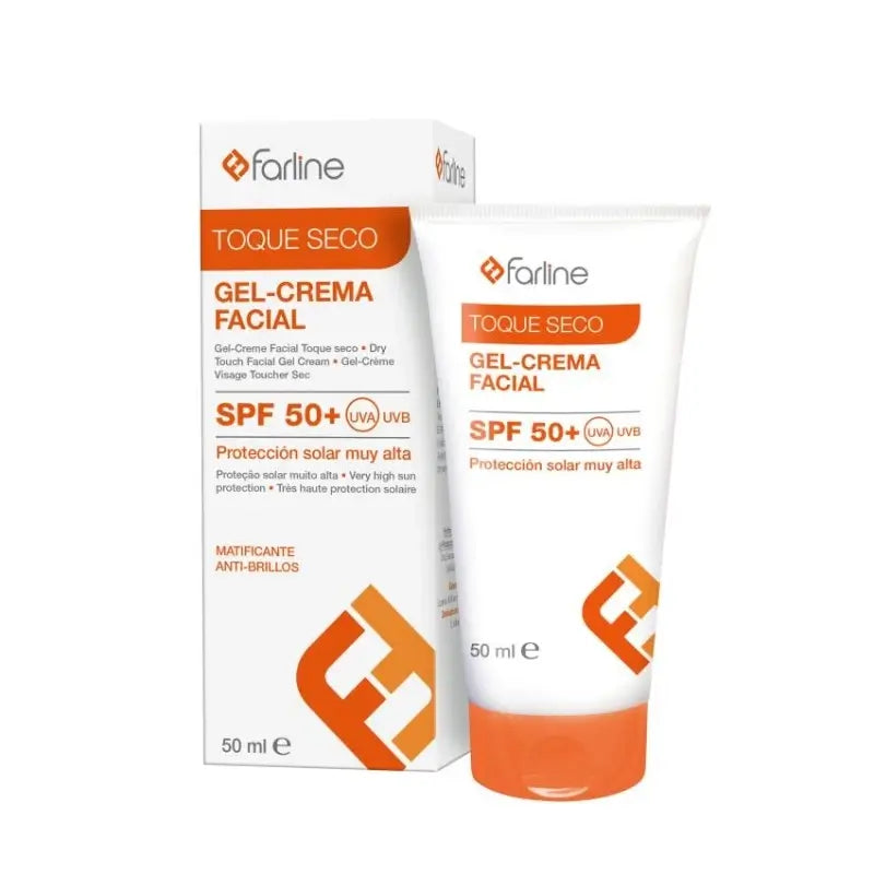 Farline Gel Creme Facial, Toque Seco SPF50+, 50 ml