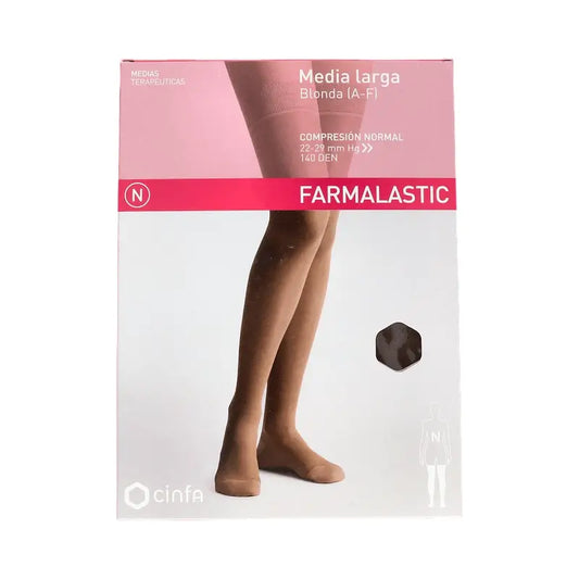 Farmalastic Long Pantyhose Compression Normal Compression Cappuccino, Tamanho XL
