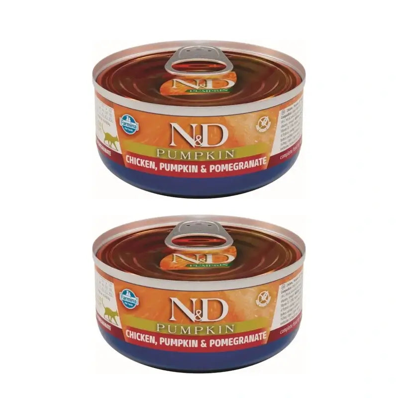 Farmina Cat Abóbora Frango 24X70Gr Caixa, Alimento húmido para gatos, embalagem de 2