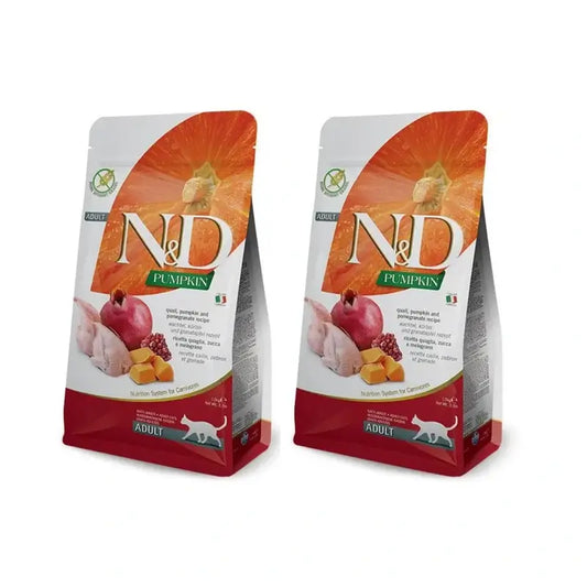 Farmina N&D Cat Abóbora Codorniz 5Kgr, Ração para Gatos, Embalagem de 2