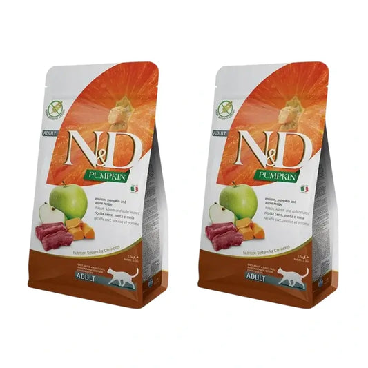 Farmina N&D Cat Abóbora Veado 1,5Kgr, Ração para Gatos, Embalagem de 2