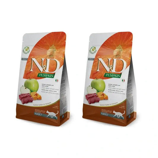 Farmina N&D Cat Pumpkin Deer 5Kg, Ração para gatos, embalagem com 2