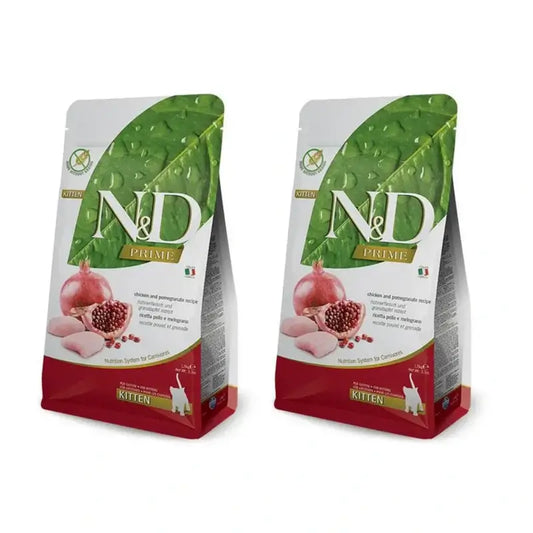Farmina N&D Cat Kitten Prime Chicken 10Kg, Alimento para gatinhos, embalagem de 2