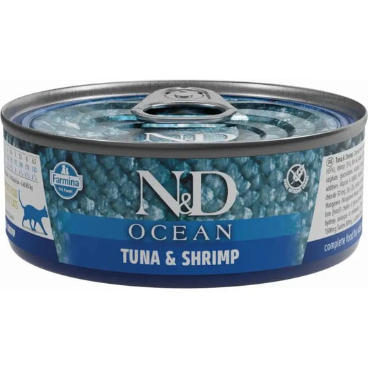 Farmina N&D Cat Oceano Oceano Atum Camarão Caixa 24X70Gr