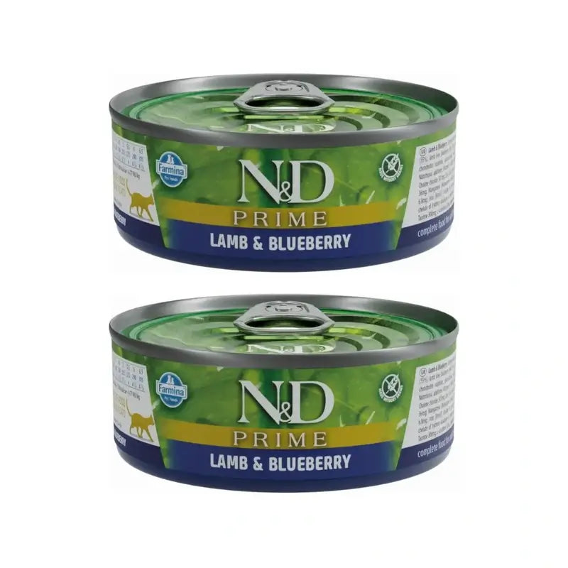 Farmina N&D Cat Prime Cordeiro & Airela Caixa 30X70Gr, Embalagem de 2