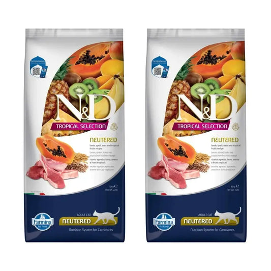 Farmina N&D Cat Tropical Selection Borrego Castrado 10Kg, Embalagem de 2