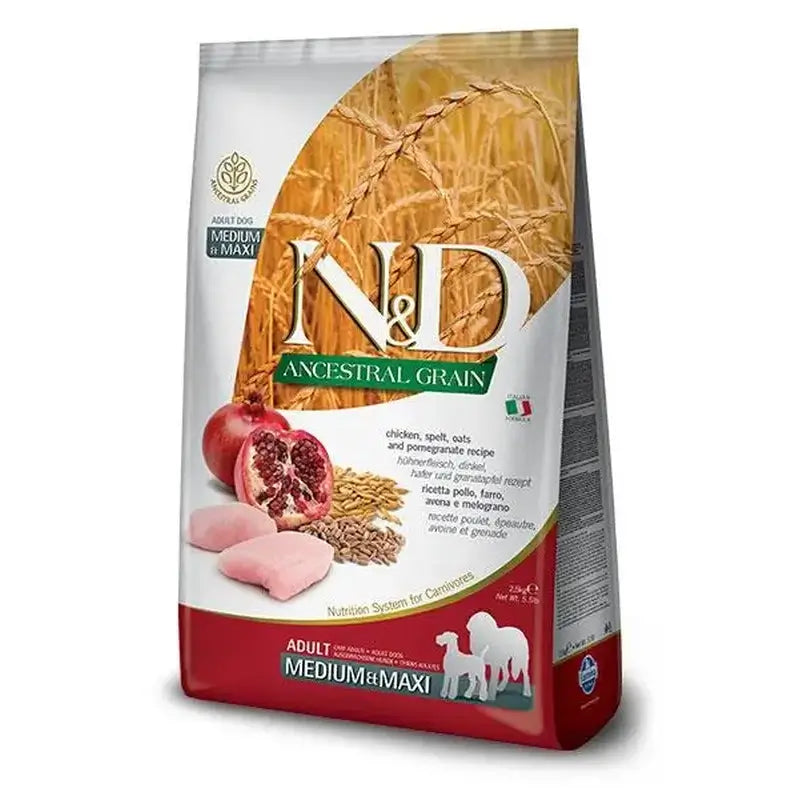 Farmina N&D Dog Ancestral Medium Maxi Chicken 12Kg , comida para cães
