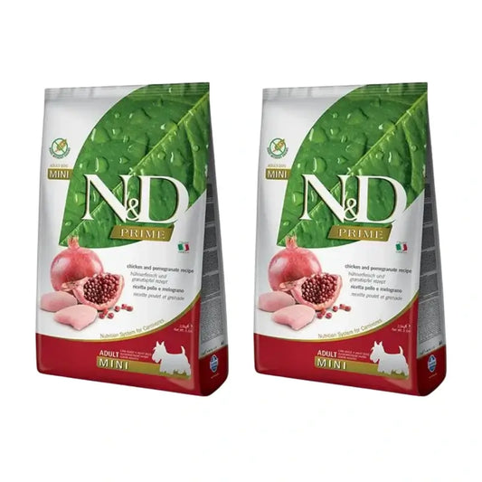 Farmina N&D Dog Prime Mini Frango 2,5Kg, Ração para Cães, Embalagem de 2