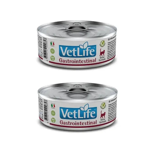 Farmina Vet Cat Gastrointestinal Box 12X85Gr, Alimento húmido para gatos, embalagem de 2