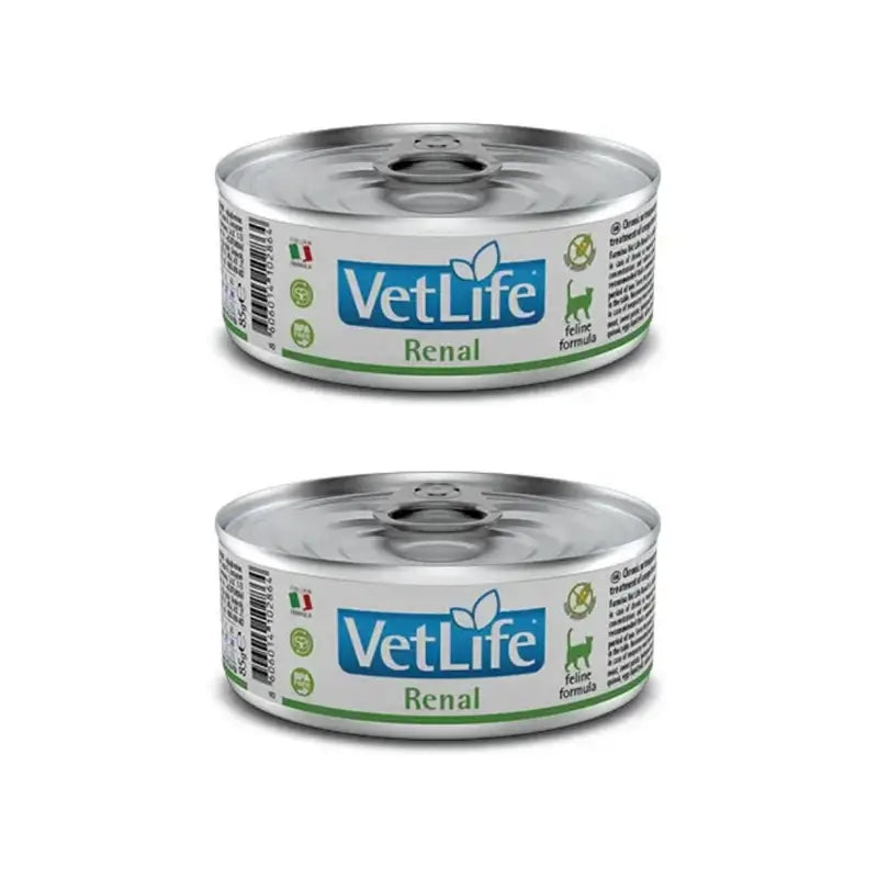 Farmina Vet Cat Renal Box 12X85Gr, Alimento húmido para gatos, embalagem de 2