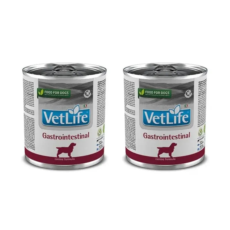 Farmina Vet Dog Gastrointestinal Box 6X300Gr, Alimento húmido para cães, embalagem de 2