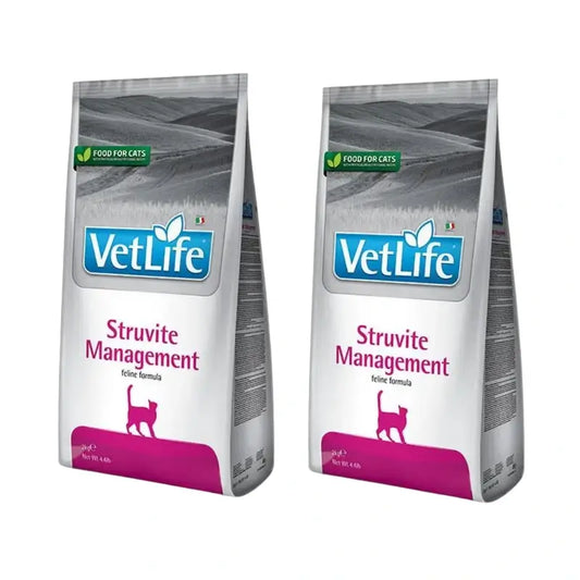 Farmina Vet Life Cat Struvite Management 2Kg, Ração para Gatos, Embalagem de 2