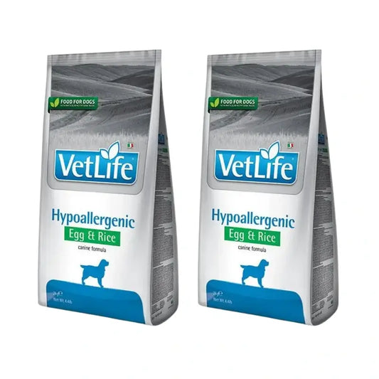 Farmina Vet Life Dog Hypoallergenic Egg 12Kg, Ração para Cães, Embalagem de 2
