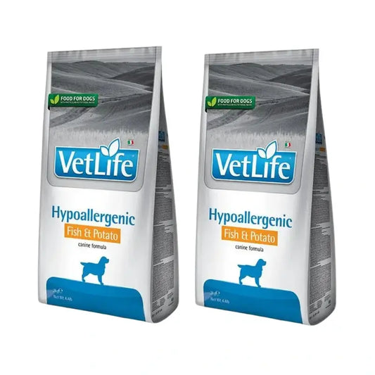 Farmina Vet Life Dog Hypoallergenic Fish 2Kg, Alimento para Cães, Embalagem de 2