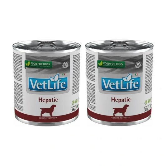 Farmina Vet Natural Diet Dog Hepatic 6X300Gr, Alimento húmido para cães, embalagem de 2