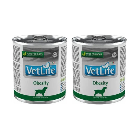 Farmina Vet Natural Diet Dog Obesity 6X300Gr, Alimento húmido para cães, embalagem de 2