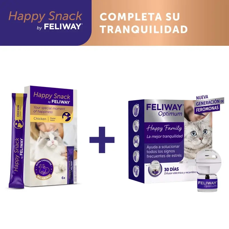 Feliway Happy Snack Sabor a Galinha, 24 saquetas