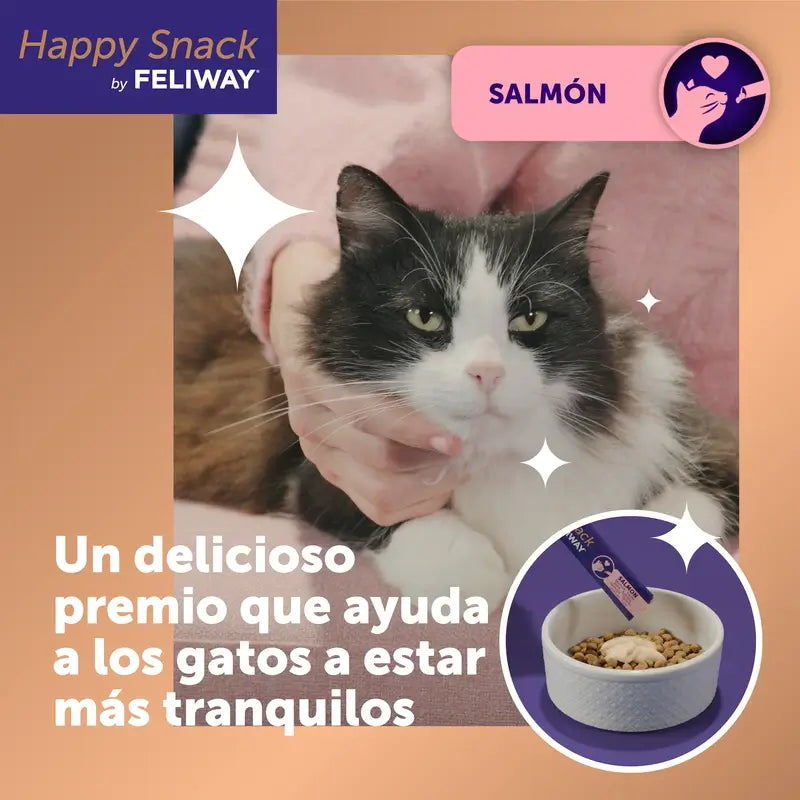 Feliway Happy Snack Sabor Salmão, 24 saquetas
