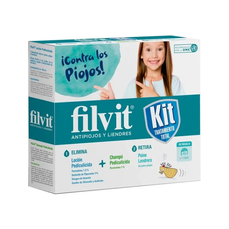 KIT DE TRATAMENTO DE PIOLHOS E LÊNDEAS FILVIT