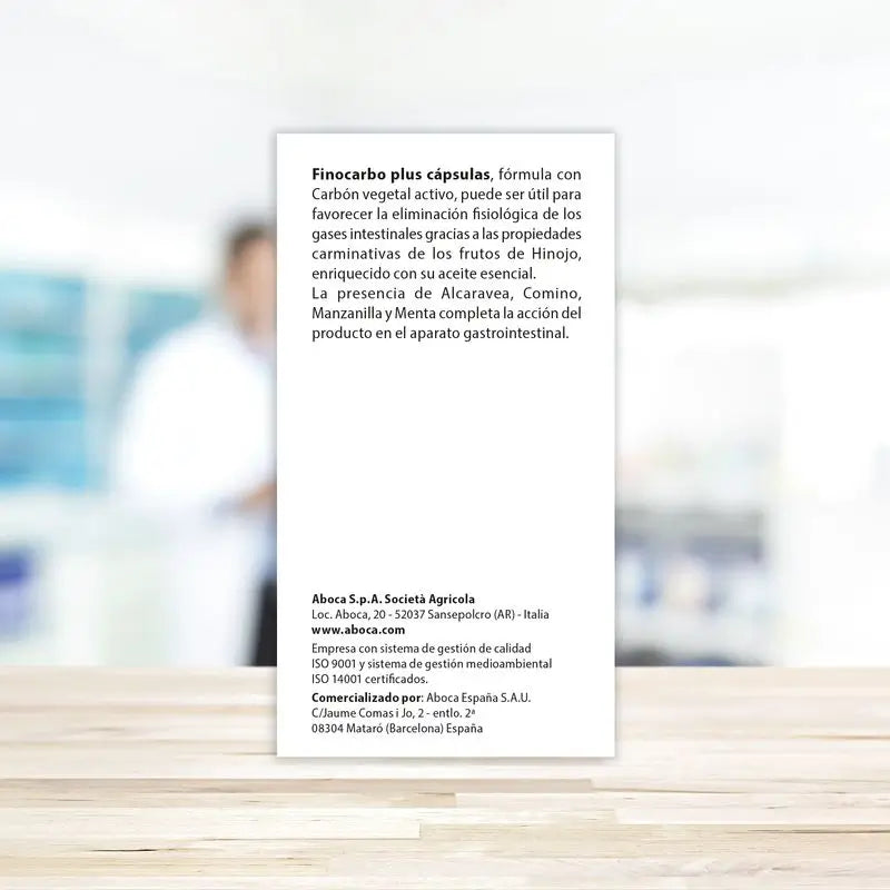 Aboca Finocarbo Plus Gases Intestinais, 50 Cápsulas