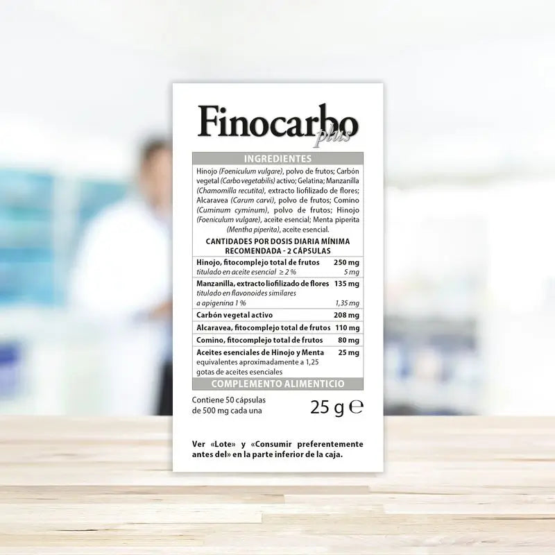 Aboca Finocarbo Plus Gases Intestinais, 50 Cápsulas